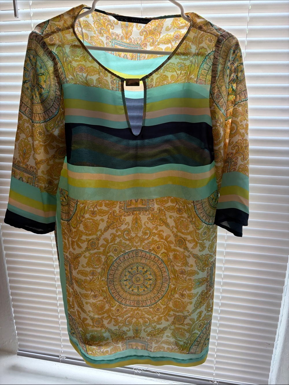 Zara Basic Scarf Tunic Dress